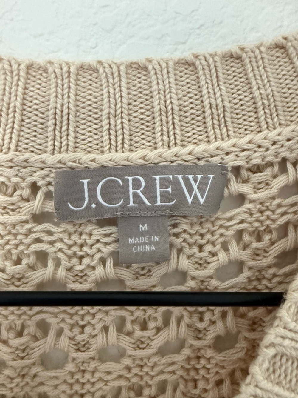 J Crew Breathable Open-Knit Crewneck Sweater - Cream - Picture 2 of 2